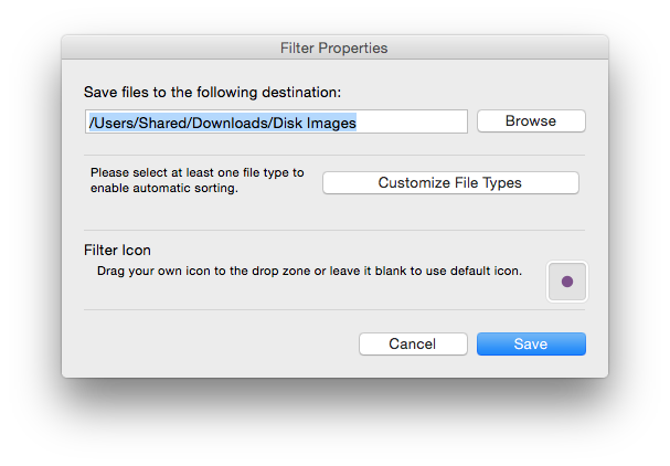 Filter properties